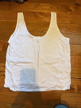 Abercrombie & Fitch White Scoop Neck Tank Top